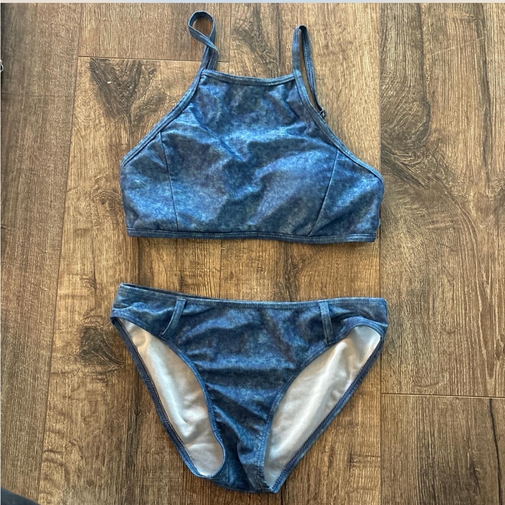 Faux Denim Bikini Set